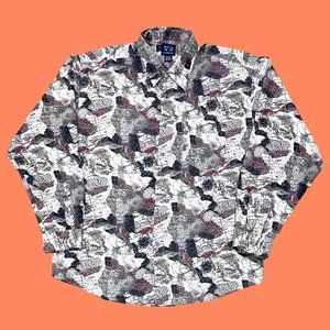 🔥Map Print Dress Shirt by North 44•🔥